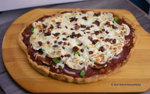 Pâte à Pizza Keto Protéinée / Cétogène / LCHF / Sans Gluten