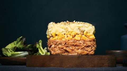 Pâté Chinois au Poulet BBQ Effiloché