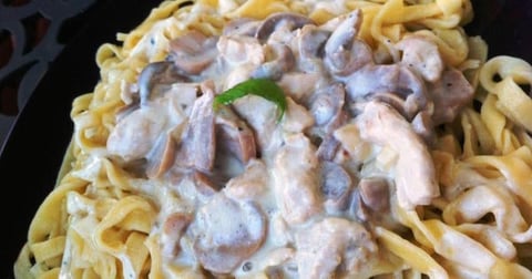 Pâtes à la Crème de Moutarde et ses Champignons