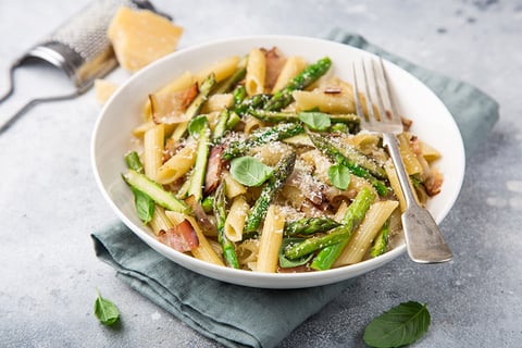 PÂTES ASPERGES ET PROSCIUTTO