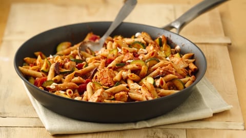 Pâtes au Poulet à la Méditerranéenne Adaptées Santé