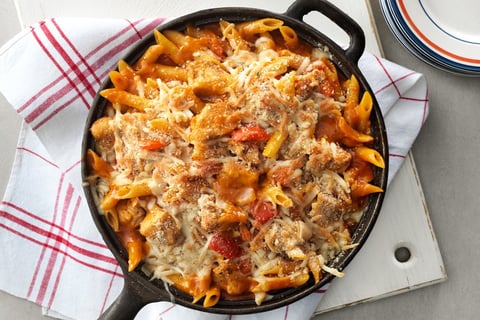 Pâtes au Poulet Parmigiana à la Poêle