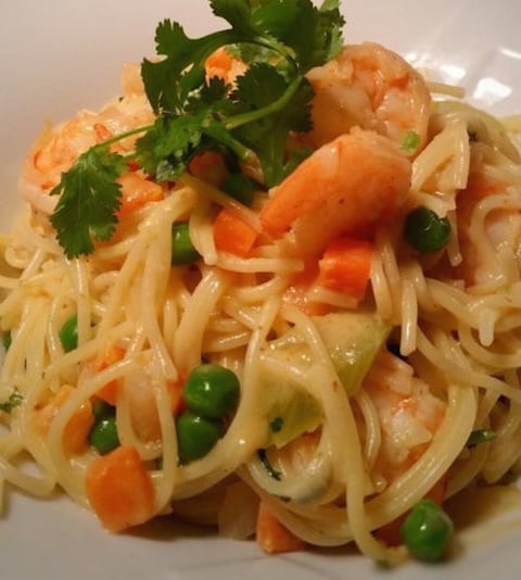 Pâtes aux Crevettes Thaï