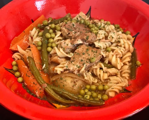 Pâtes Porc et Légumes