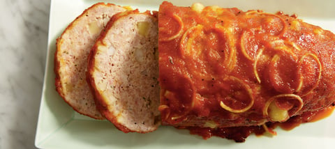 Pain de Viande au Fromage Brick et aux Pommes
