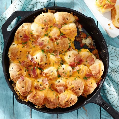Pain Fondant à Déchirer au Bacon et Bocconcini Tre Stelle®