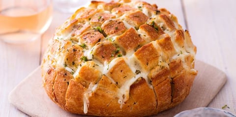 Pain Hérisson à L’ail et à la Mozzarella