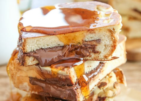 Pains Dorés-Pancakes Fourrés au Nutella