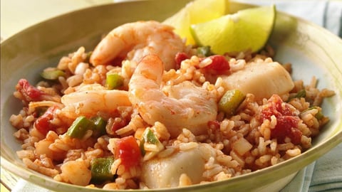 Papillotes de Jambalaya aux Fruits de Mer Grillés