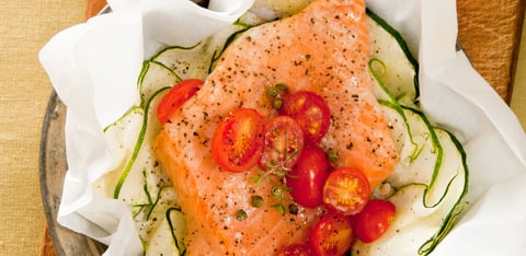 PAPILLOTES SAUMON ET COURGETTES
