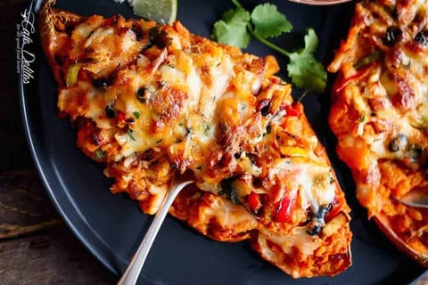 Patates Douces au Poulet en Fajita de Façon Délicieusement Crémeuse