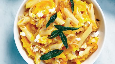 Pâtes à la Courge Butternut Gratinées