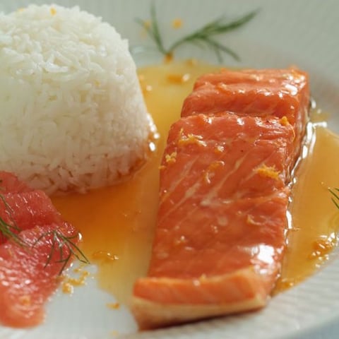 Pavé de Saumon au Beurre D'agrumes et Sirop D'érable