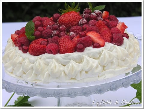 Pavlova Crémeux Vanille-Framboise