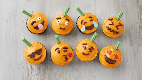Petits Gâteaux Emoji à la Citrouille