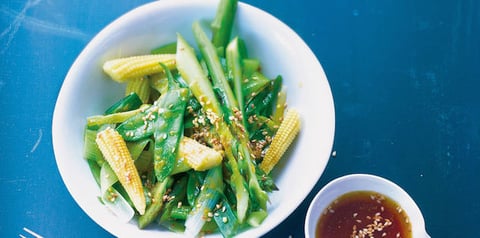 Petits Légumes Vapeur au Sésame