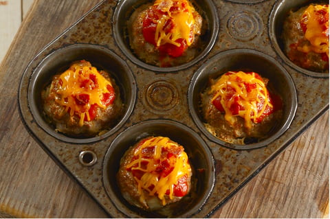 Petits Pains de Viande au Fromage et au Bacon
