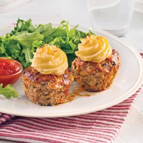 Petits Pains de Viande Style Cupcake