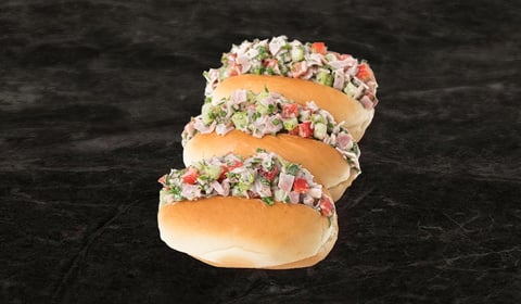 Petits Pains Fourrés à la Salade de Jambon