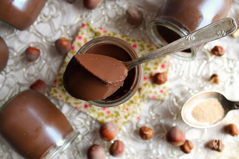Petits Pots de Crème Chocolat-Noisette {vegan}