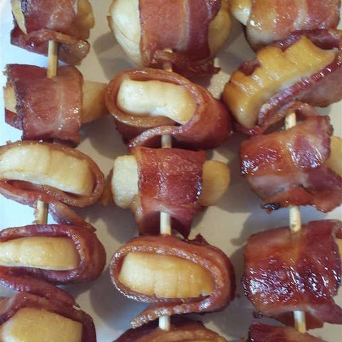 Pétoncles Marinés et Bacon