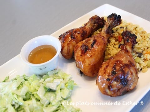 Pilons de Poulet au Miel et au Gingembre (B.B.Q.)