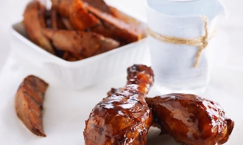 Pilons de Poulet Bbq avec Patates Douces