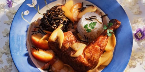Pintade aux Pêches