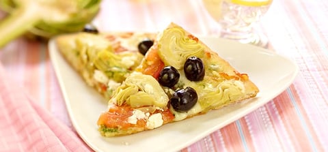Pizza aux Artichauts et Fromage de Chèvre
