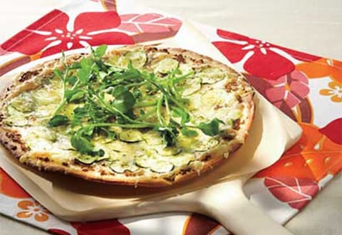 Pizza Barbecue aux Courgettes et Variante aux 3 Poivrons