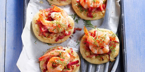 Pizzettes aux Crevettes