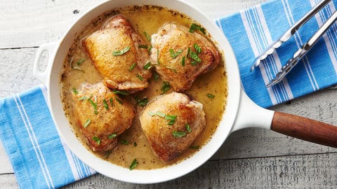 Poêlée de Poulet au Beurre, Citron et Basilic