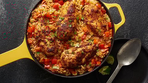 Poêlée de Riz au Poulet Mexicain
