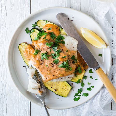 Poisson et sa Farce aux Fruits de Mer