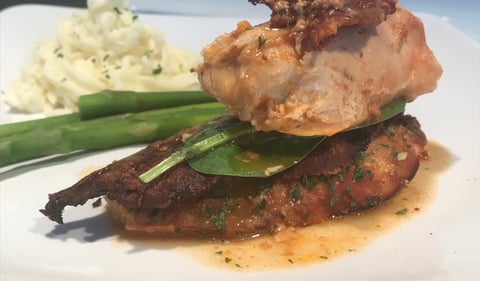 Poitrine de Poulet, Bacon et Asperges