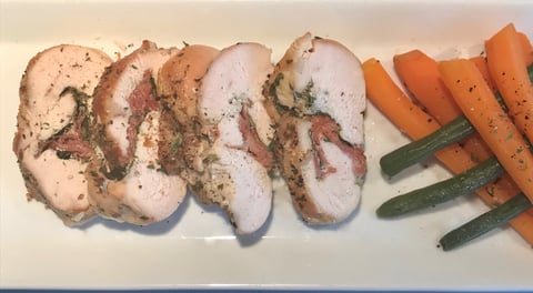 Poitrine de Poulet Farcie au Chorizo et Épinards