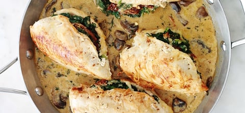 Poitrine de Poulet Farcies aux Épinards et Fromage