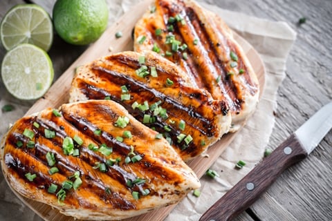 Poitrines de Poulet Grillées à la Sauce Sucré et Piquante