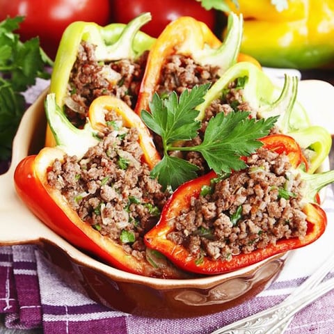 Poivrons Farcis au Boeuf