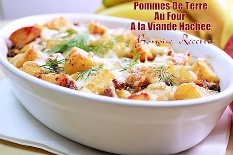 Pommes de Terre au four a la Viande Hachée