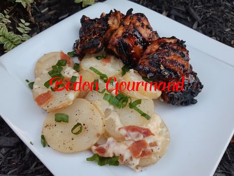 Pommes de Terre Grillées au Fromage avec Bacon