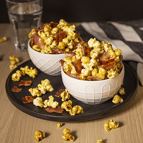 Popcorn au Caramel, Jambon et Bacon