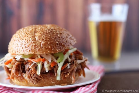 Porc Effiloché, Sauce BBQ au Bacon et à L’érable