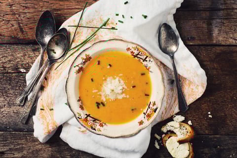 Potage à la Citrouille aux Poireaux et à la Bière aux Pommes