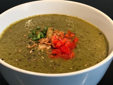Potage de Brocolis, Épinards et Pomme
