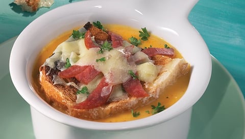 Potage de Patates Douces au Gratin