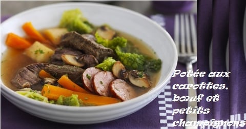 Potée aux Carottes, Bœuf et Petits Champignons