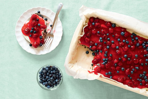 Pouding au Fromage au Chocolat et aux Petits Fruits