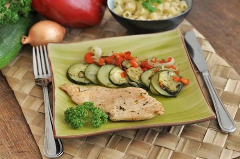 Poulet aux Légumes Rôtis (Menu St-Valentin)