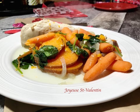 Poulet avec Légumes pour la St-Valentin